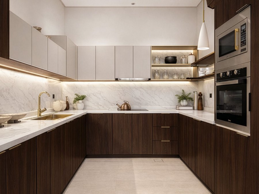 Kitchen, delivered for customisation