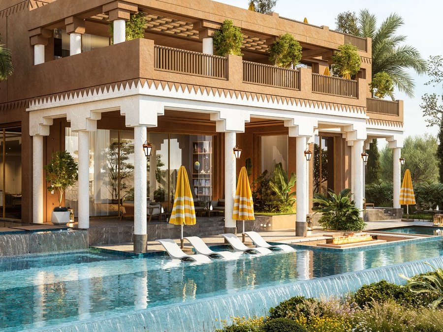 Mansion and pool
