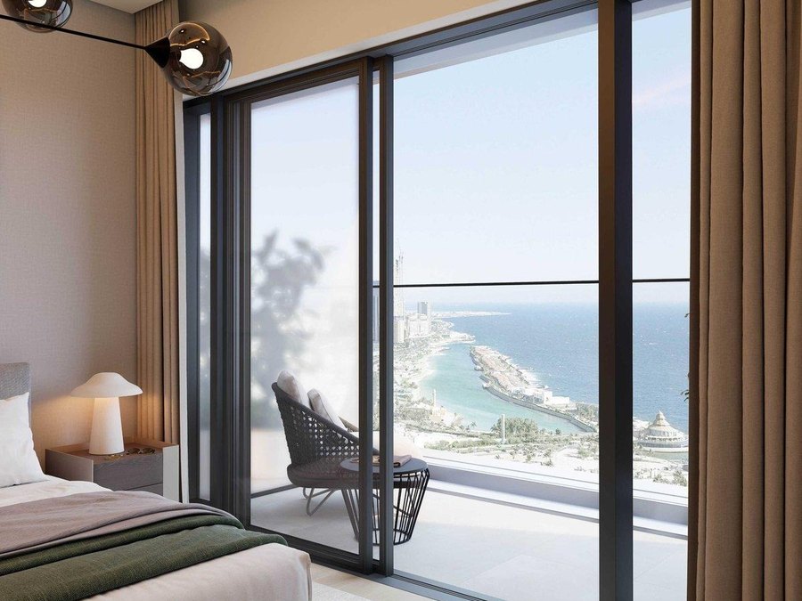 Bedroom with sea view